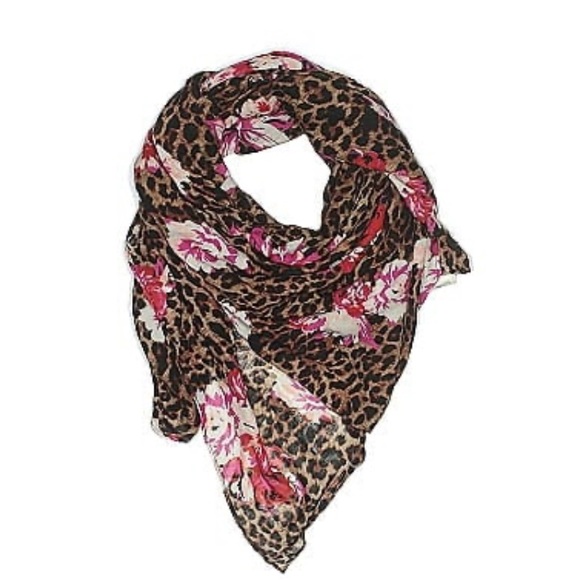 Victoria's Secret Accessories - Victoria’s Secret Leopard Print & Floral Scarf